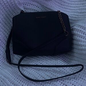 Nine West Black Crossbody with Chain Strap